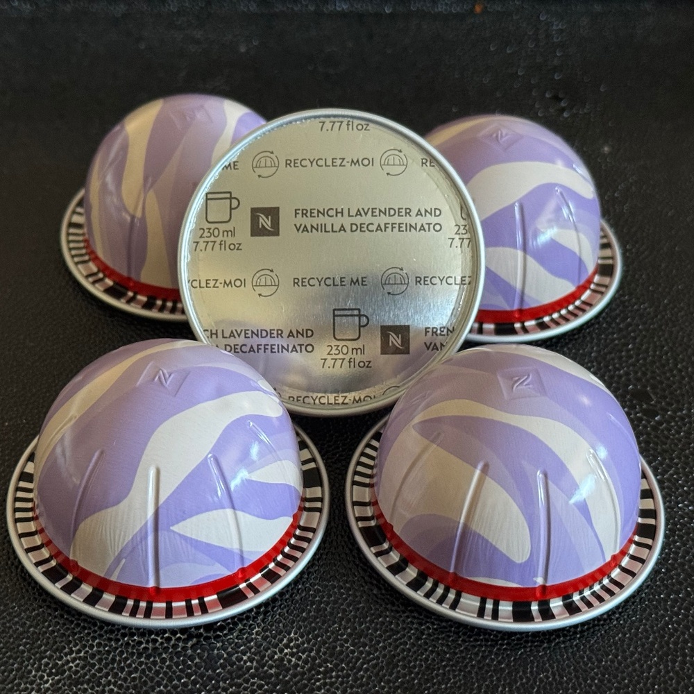 Nespresso Vertuo French Lavender & Vanilla Decaffeinato 5 Pods Sampler